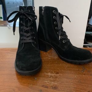 heeled combat boots
